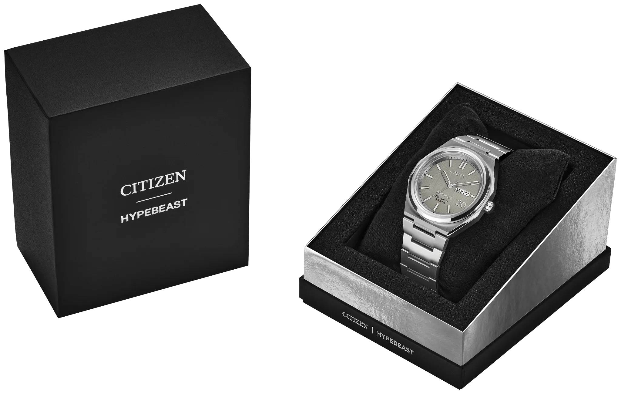 Zenshin Three-Hand x Hypebeast Silver-Tone Dial Super Titanium